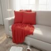 The Cozy Eddit | Sunset Ember | Handknit Throw + 2 Cushion Combo |