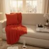The Cozy Eddit | Sunset Ember | Handknit Throw + 2 Cushion Combo |