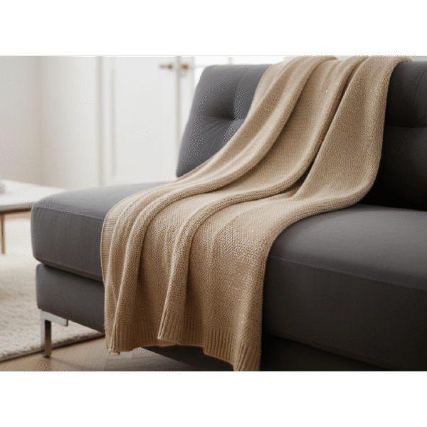 The Cozy Eddit | Handknit Throw | Ivory Mist