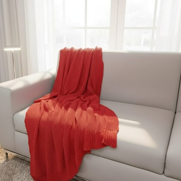 The Cozy Eddit | Handknit Throw | Sunset Ember