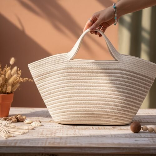 The Cozy Eddit | Ivory Weave Basket