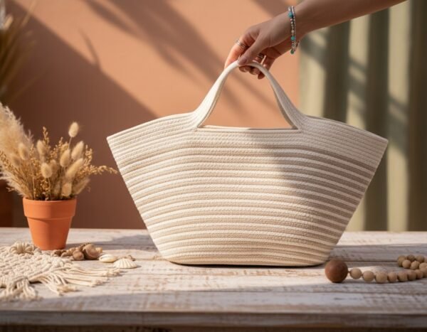 The Cozy Eddit | Ivory Weave Basket