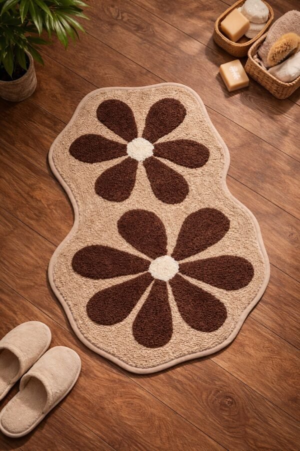 The Cozy Eddit | Daisy Brown Bed Side Rug