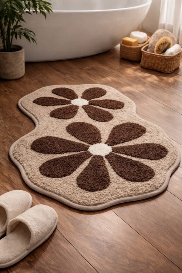 The Cozy Eddit | Daisy Brown Bed Side Rug
